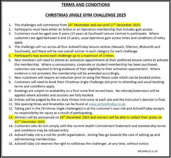 Jingle Challenge T's&C's